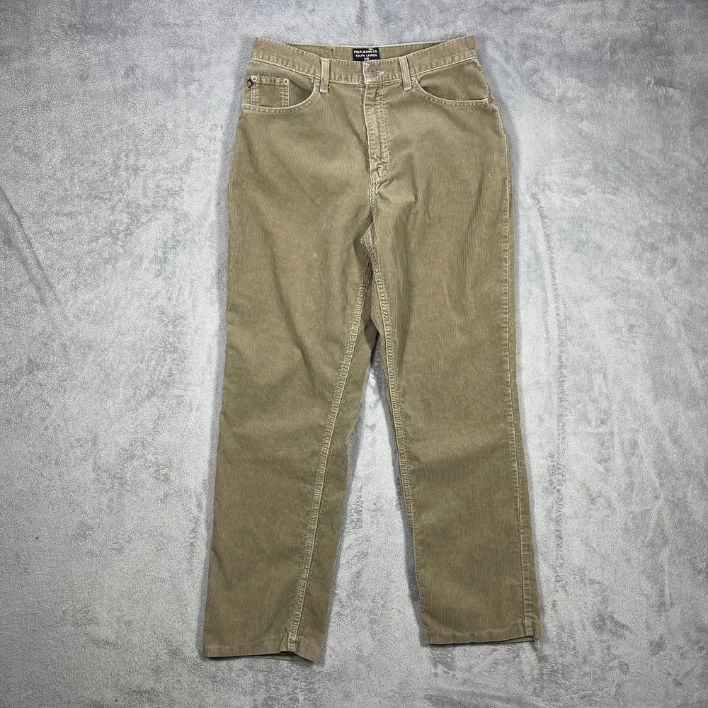 Vintage 90s Polo Jeans Co Ralph Lauren Corduroy Pants Mens 30x30 USA READ